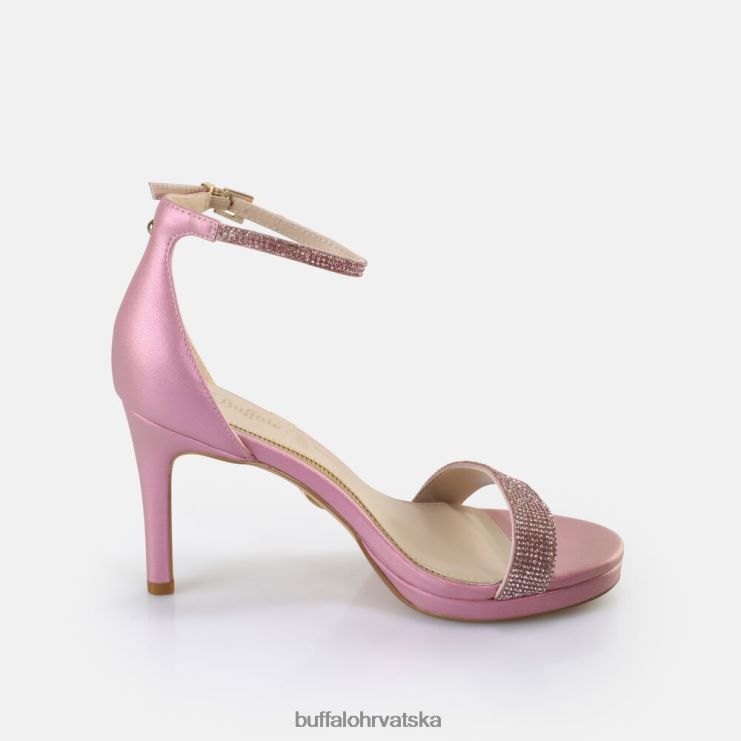 roza metalik Buffalo monroe 2 veganske sandale na petu |sandale TDD6T231